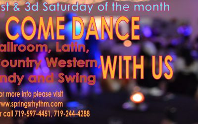 “COME DANCE WITH US” Ballroom, Latin, Country-Western & Swing Social Dance – SAT, March 7, 2020