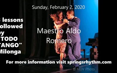 Superbowl Tango Sunday with Maestro ALDO ROMERO February 2, 2020 at Springs Rhythm